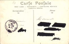 POSTAL Trouvile de la VENDIMIA en el mar la playa