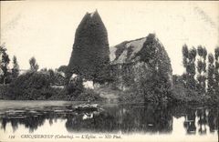 POSTAL Cricqueboeuf de la VENDIMIA la iglesia