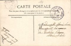 POSTAL Trouville de la VENDIMIA el caballo del birlocho del valle del muelle