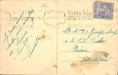 Frontón de la POSTAL de la VENDIMIA de la cámara acorazada de la canción de Carmel de Lisieux Label