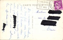 La POSTAL Langrune de la VENDIMIA en efecto del mar agita por el tiempo pesado