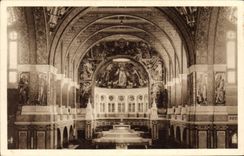 POSTAL de la VENDIMIA la basílica de una iglesia más alta del cuadro total de Lisieux