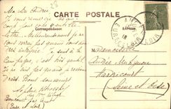 Castillo de la POSTAL de la VENDIMIA de la fuente de Anet en el parque