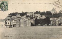 POSTAL Dreux de la VENDIMIA el lugar Gil santo y ruinas de la fortaleza vieja de las cuentas de Dreux