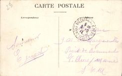 Castillo de la POSTAL de la VENDIMIA de la pieza de Maintenon del agua o del canal