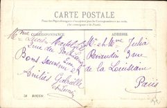 VINTAGE POSTCARD Holy Rouen Ouen and the statue of Rollon