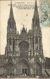 CPA Rouen Facade de L'Eglise Saint Ouen 