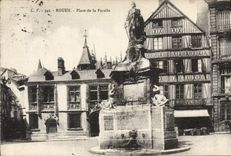 VINTAGE POSTCARD Rouen Places of the Virgin