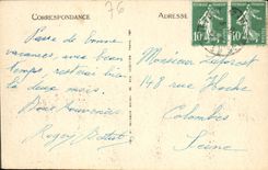 POSTAL Geenrale visto Treport de la VENDIMIA