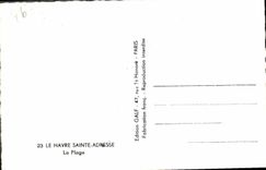 POSTAL MODERNA de Le Havre dirección Sainte la playa