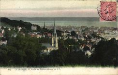 VINTAGE POSTCARD Le Havre Valley of Sainte Address
