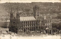 CPA Rouen Eglise Saint Ouen Vue de la Cathedrale 