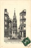 VINTAGE POSTCARD Rouen Fountain of the Cross