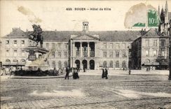 VINTAGE POSTCARD Rouen Town hall