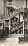 VINTAGE POSTCARD Rouen Notre Dame Staircase of the library