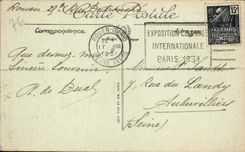 VINTAGE POSTCARD Rouen Notre Dame Staircase of the library