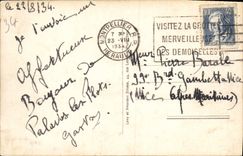 VINTAGE POSTCARD Palavas the Floods Seen on the beach taken of the casino Garage Mougin Arranges Peugeot