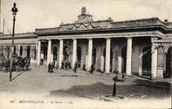 VINTAGE POSTCARD Montpellier Train station