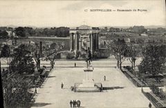CPA Monpellier Promenade du Peyrou