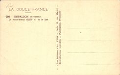 POSTAL Espalion de la VENDIMIA el puente viejo y la hornada