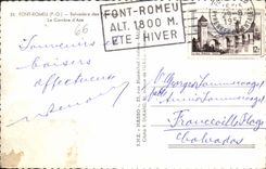 MODERN CARD Font Romeu Belvedere of the Pyrenees Cambers It of Aze