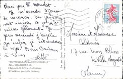 MODERN CARD Collioure the Church the Castle outside left the suburb