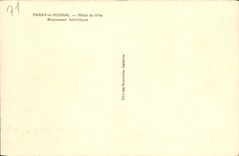 VINTAGE POSTCARD Paray Monial Town hall Historic building