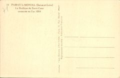 POSTAL Paray Monial de la VENDIMIA la basílica del corazón de la consagración