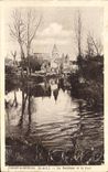 VINTAGE POSTCARD Paray Monial the Basilica and the Bridge