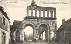 VINTAGE POSTCARD Authn Antique Carries Roman known as of Arroux