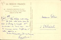 POSTAL Paray Monial Inteneur de la VENDIMIA de la basílica del corazón de la consagración