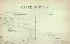 VINTAGE POSTCARD Trawl-net on the Saone Cathedral St Vincent