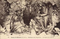 VINTAGE POSTCARD Paray Monial Residence of the Chaplains the cave of the anguish