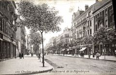 VINTAGE POSTCARD Trawl-net On the Saone Boulevard of the Republic