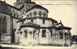 VINTAGE POSTCARD Paray Monial Apse of the Basilica