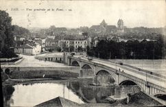 VINTAGE POSTCARD Dax View and the Bridge