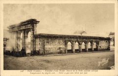 VINTAGE POSTCARD Dax Fountain of warm water Source of Nehe