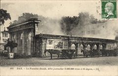 CPA Dax La Fontaine Chaude Chevaux 