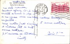 VINTAGE POSTCARD Dijon Church Sainte Benign