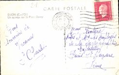 VINTAGE POSTCARD Dijon One Seen On the Place Darcy