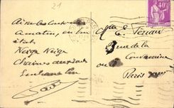 VINTAGE POSTCARD Dijon Statue of Hard Place Darcy At the Bottom Carries Guillaume