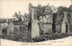 VINTAGE POSTCARD Soissons Street of Jaulzy and Plage of the Militaria Cloister