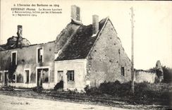 VINTAGE POSTCARD Esternay the House Lambert has Retourneloup Militaria