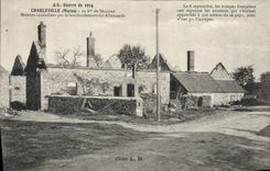 CPA Charleville Maisons Incendiees Militaria 