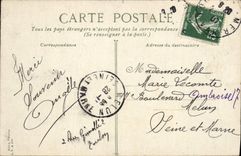 VINTAGE POSTCARD Toulon the quay of Cronstadt Boat Hairdresser