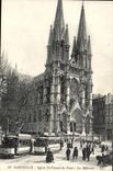 CPA Marseille Eglise St Vincent de Paul Tramway