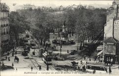 CPA Marseille Carrefour des Allees de Meilhan et des Capucines Tramway 