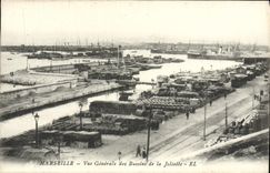 CPA Marseille Vue Generale des Bassins de la Joliette Bateaux