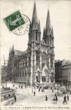 CPA Marseille L'Eglise St Vincent de Paul Tramway