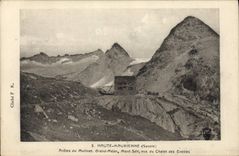 VINTAGE POSTCARD High Maurienne Edges of Mulinet Large Mean Seti Mount seen of the country cottage of Evettes